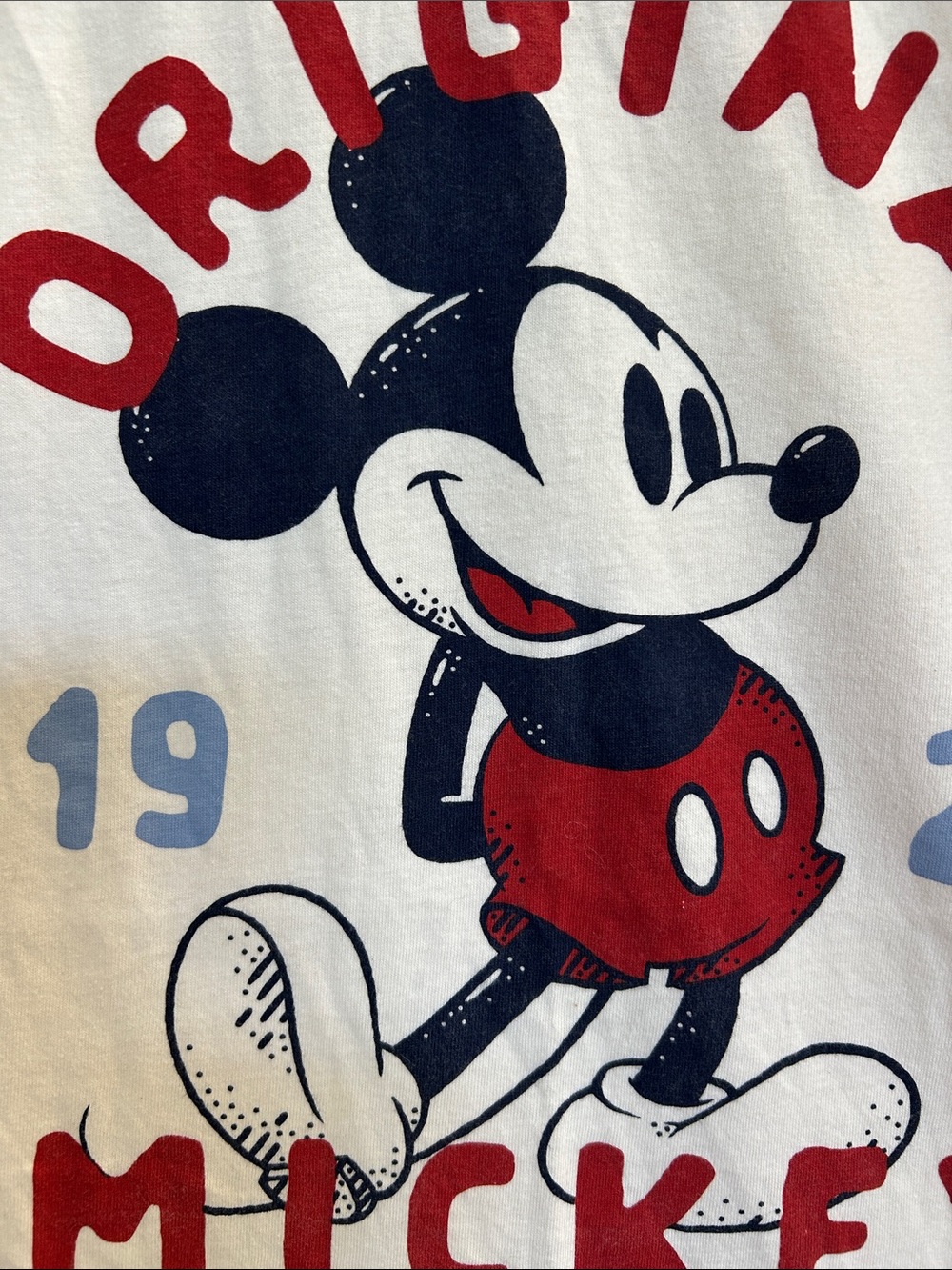 Disney Cream Tee with Red Trim and Mickey Graphic - Picture 3 of 7